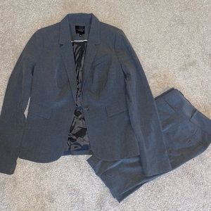 Gray The Limited Full Blazer & Pant Suit